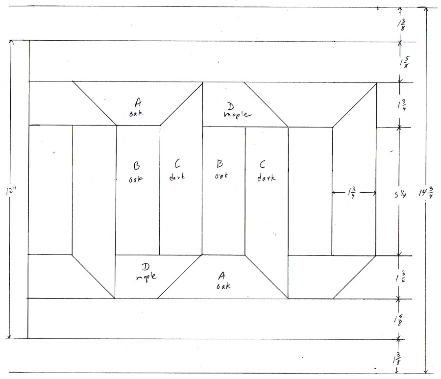 Face nailed floor border drawing