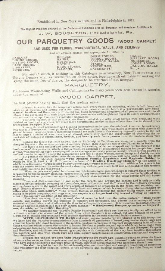 Boughton & Linville: Parquet Floors: 1889: Page 2