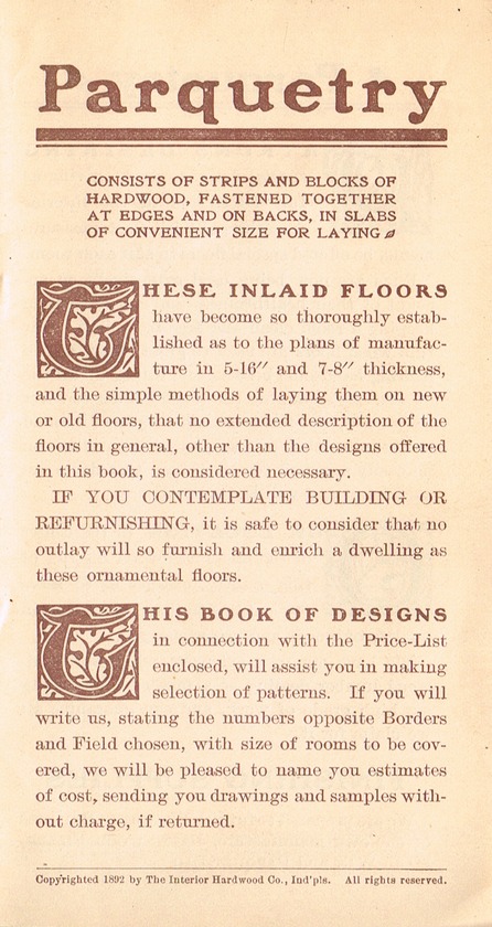 Parquet Floors & Borders: 1892: Page 3