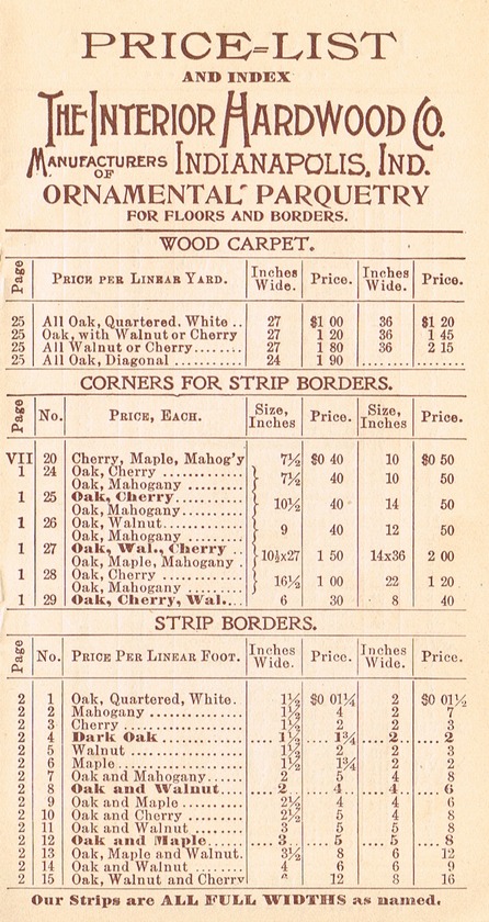 Parquet Floors & Borders: 1892: Page 27