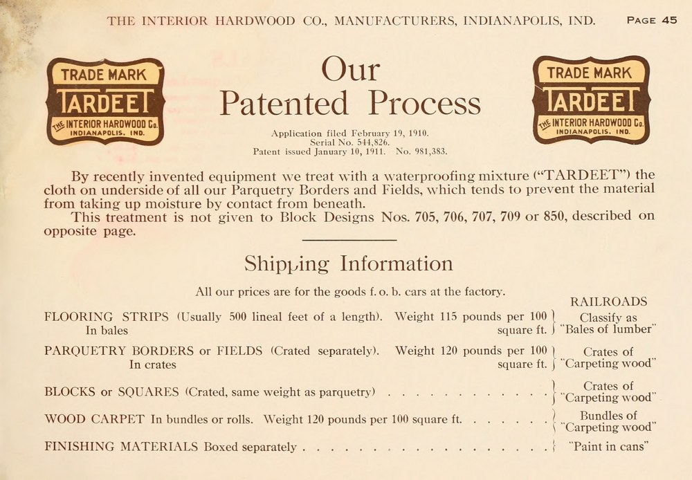 Parquet Floors & Borders: 1911: Page 45