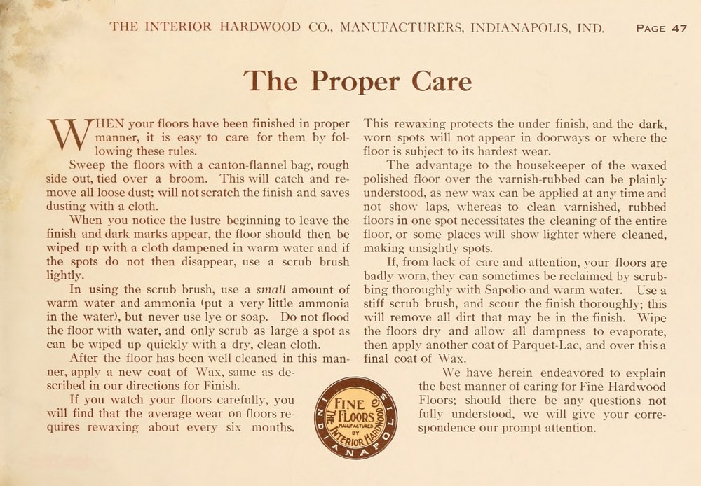 Parquet Floors & Borders: 1911: Page 49