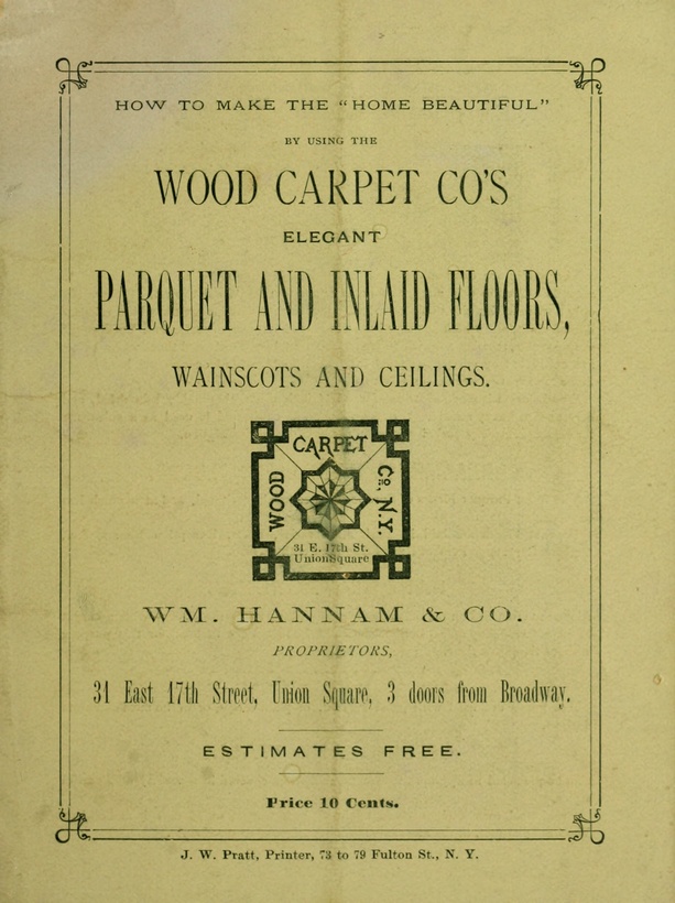 Wood Carpet Co's Elegant Parquet & Inlaid Floors: c. 1890: Page 1